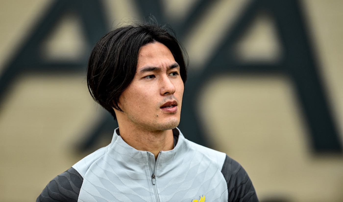 Bild till nyheten Bilder: Minamino tillbaka i lagträning